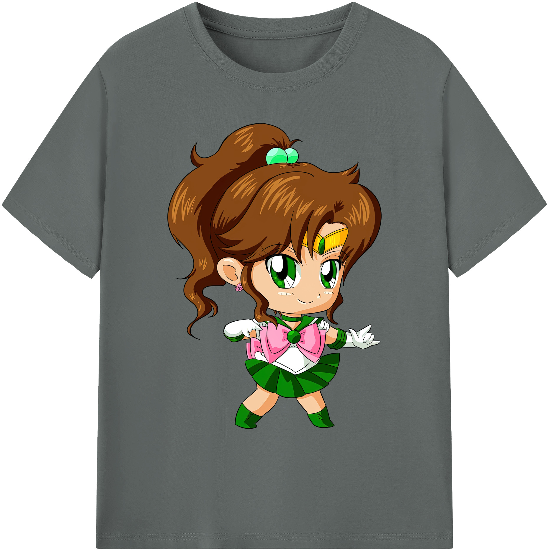 （画像用） 美少女戦士セーラームーン 木野 まこと きの まこと Sailor Moon Kino Makoto （セーラージュピター；Sailor Jupiter） 綿100％ メンズ半袖Tシャツ｜肌触りやわらか＆通気性